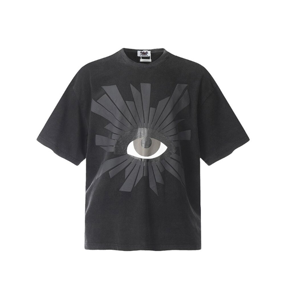 House of Errors Black Distressed Eye Symbol Print T Shirt